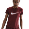 NIKE One Swoosh Dri-FIT kurzarm Laufshirt Damen 619 - dark team red S