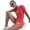 NIKE One Swoosh Dri-FIT Mid-Waist Laufshorts Damen 814 - magic ember S