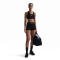 NIKE Pro Mid-Waist 3" kurze Leggings Damen 010 - black/cool grey/white M