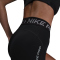 NIKE Pro Mid-Waist 3" kurze Leggings Damen 010 - black/cool grey/white M