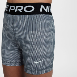 NIKE Pro Dri-FIT 5" Shorts Mädchen 084 - smoke grey/black/white M (137-146 cm)