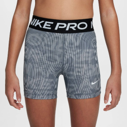 NIKE Pro Dri-FIT 5" Shorts Mädchen 084 - smoke grey/black/white M (137-146 cm)
