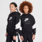 NIKE Air Fleece Hoodie Kinder 010 - black/white/white S (128-137 cm)