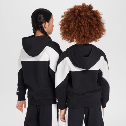 NIKE Air Fleece Hoodie Kinder 010 - black/white/white M (137-147 cm)