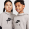 NIKE Air Fleece Hoodie Kinder 009 - college grey/black/black M (137-147 cm)