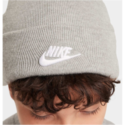 NIKE PEAK Beanie Kinder 063 - dk grey heather/white