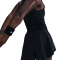 NIKE Court Ace Advantage Dri-FIT High-Waist Tennisshorts Damen 010 - black/black S
