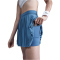 NIKE Court Ace Advantage High-Waist Falten-Tennisrock Damen 402 - star blue/star blue L