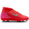 NIKE Jr. Mercurial Superfly 10 Club FG/MG Fußballschuhe Kinder 800 - ember glow/aurora green 32