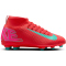 NIKE Jr. Mercurial Superfly 10 Club FG/MG Fußballschuhe Kinder 800 - ember glow/aurora green 32