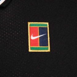 NIKE Court Heritage Tennis Poloshirt Herren 010 - black/white M