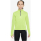 NIKE Dri-FIT 1/2-Zip Langarmshirt Mädchen 736 - lt lemon twist/white S (128-137 cm)