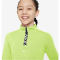 NIKE Dri-FIT 1/2-Zip Langarmshirt Mädchen 736 - lt lemon twist/white S (128-137 cm)