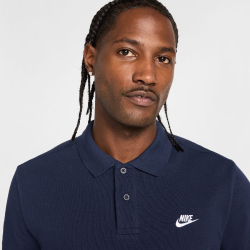 NIKE Club Poloshirt Herren 451 - obsidian/white L