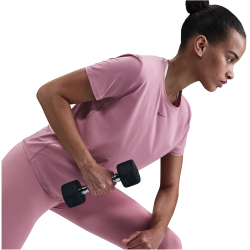 NIKE One Classic Dri-FIT kurzarm Fitness-Trainingsshirt Damen 699 - elemental pink/black L