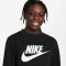 NIKE Sportswear Club Fleece Sweatshirt Kinder 010 - black/white S (128-137 cm)