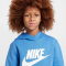 NIKE Sportswear Club Fleece Hoodie Kinder 489 - blue beyond/white XL (158-170 cm)
