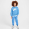 NIKE Sportswear Club Fleece Hoodie Kinder 489 - blue beyond/white XL (158-170 cm)
