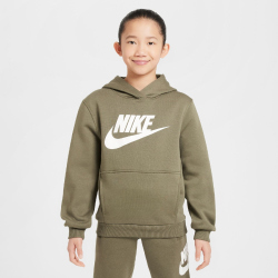 NIKE Sportswear Club Fleece Hoodie Kinder 222 - medium olive/white M (137-147 cm)