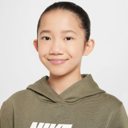 NIKE Sportswear Club Fleece Hoodie Kinder 222 - medium olive/white L (147-158 cm)