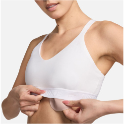 NIKE Indy Medium Support Padded Adjustable Sport-BH Damen 100 - white XS