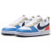 NIKE Court Borough Low Recraft Sneaker Kinder 124 - white/thunder blue-lt crimson 39