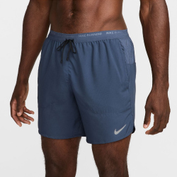 NIKE Stride Dri-FIT 7" Brief-Lined Laufshorts Herren 437 - thunder blue/black/reflective silv L