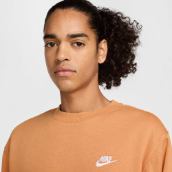 NIKE Sportswear Club Fleece Crew Sweatshirt Herren 856 - copper moon/white XXL