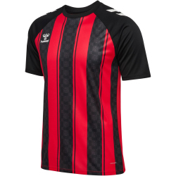hummel hmlMATCH Striped Fußballtrikot 3081 - true red/black XL