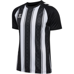 hummel hmlMATCH Striped Fußballtrikot 2114 - black/white XL