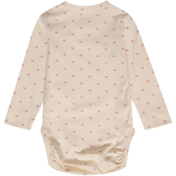 hummel hmlMINI Bee Print langarm Baby-Body 8141 - whitecap gray 62