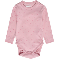 hummel hmlMINI Bee Print langarm Baby-Body 3221 - pink nectar 62
