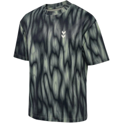 hummel hmlHIIT Print Loose Trainingsshirt 6092 - seagrass XS