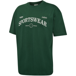hummel hmlLOOSE Club Sportswear T-Shirt 6195 - dark green XS