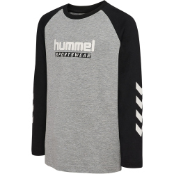 hummel hmlJR Logo Langarmshirt Kinder 2006 - grey melange...
