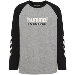 hummel hmlJR Logo Langarmshirt Kinder 2006 - grey melange...