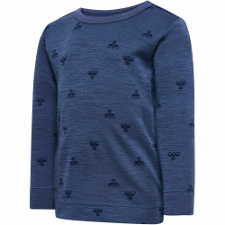 hummel hmlMINI Merino Langarmshirt 8588 - vintage indigo 86