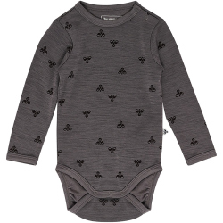 hummel hmlMINI langarm Baby-Body 2590 - charcoal gray 68