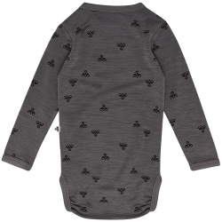 hummel hmlMINI langarm Baby-Body 2590 - charcoal gray 68