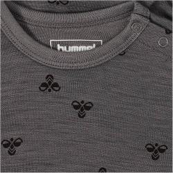 hummel hmlMINI langarm Baby-Body 2590 - charcoal gray 68
