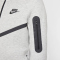 NIKE Sportswear Tech Fleece Kapuzenjacke Jungen 063 - dk grey heather/black/black S (128-137 cm)