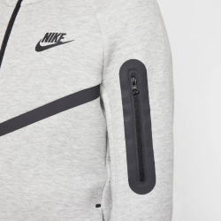 NIKE Sportswear Tech Fleece Kapuzenjacke Jungen 063 - dk grey heather/black/black L (147-158 cm)