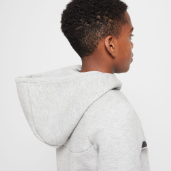 NIKE Sportswear Tech Fleece Kapuzenjacke Jungen 063 - dk grey heather/black/black L (147-158 cm)