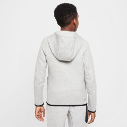 NIKE Sportswear Tech Fleece Kapuzenjacke Jungen 063 - dk grey heather/black/black XL (158-170 cm)