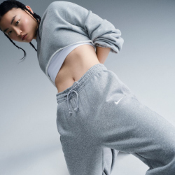NIKE Sportswear Phoenix Fleece High-Waist Oversize Jogginghose Damen 063 - dk grey heather/sail XS