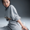 NIKE Sportswear Phoenix Fleece High-Waist Oversize Jogginghose Damen 063 - dk grey heather/sail XS
