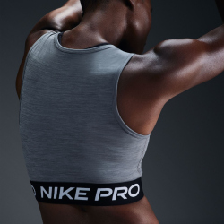 NIKE Pro 365 Dri-FIT Cropped Tanktop Damen 084 - smoke grey/htr/white XXS