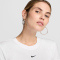 NIKE Sportswear Chill Knit Mod-Cropped T-Shirt Damen 100 - white/black XL