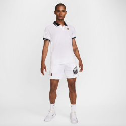 NIKE Court Heritage Tennis Poloshirt Herren 100 - white/black S