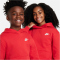 NIKE Sportswear Club Fleece Hoodie Kinder 657 - university red/white L (147-158 cm)